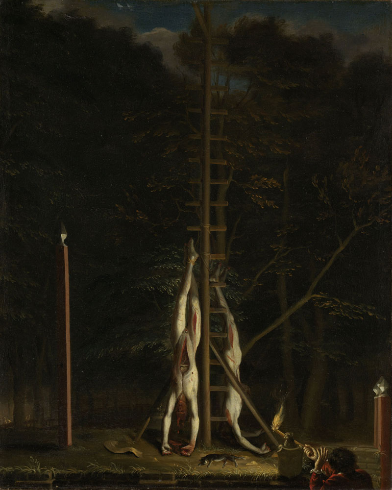Attributed to Jan de Baen - The Corpses of the De Witt Brothers