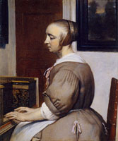 Gabriel Metsu Woman Playing the Harpsichord