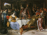 Jan Steen Esther, Ahasuerus, and Haman