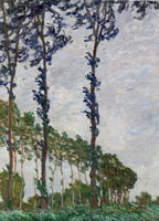 Claude Monet Wind Effect, Sequence of Poplars