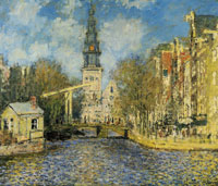 Claude Monet The Zuiderkerk, Amsterdam (Looking up the Groenburgwal)