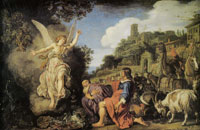 Pieter Lastman - The Angel Leaves Tobias and His Son