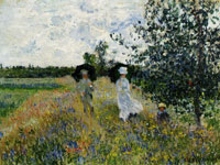 Claude Monet Taking a Walk near Argenteuil