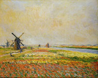 Claude Monet Field of Flowers and Windmills near Leiden