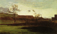 Claude Monet Landscape with Factories