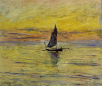 Claude Monet The Sailing Boat, Evening Effect