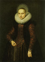 Cornelis van der Voort Portrait of Brechtje Overrijn van Schoterbosch
