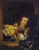 Godfried Schalcken Boy with a Pancake Mask