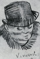 Vincent van Gogh Head of a Man with hat