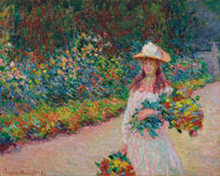 Claude Monet Young Girl in the Garden at Giverny