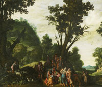 Attributed to Jacob Pynas The Meeting of Jacob and Esau