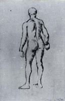 Vincent van Gogh Nude Young Man, Standing. Seen from the Back