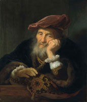 Govert Flinck An old man at a casement