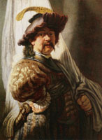 School of Rembrandt - The Standard Bearer