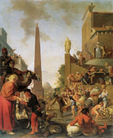 Bartholomeus Breenbergh - Joseph selling corn in Egypt
