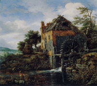 Jacob van Ruisdael A Thatch-Roofed House with a Water Mill