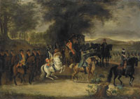 Cornelis Troost Inspection of a Cavalry Regiment, perhaps by William of Hesse-Homburg