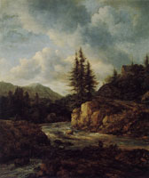 Jacob van Ruisdael Northern Landscape with a Torrent