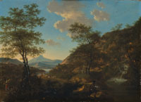 Willem de Heusch Italian Landscape with Draftsman