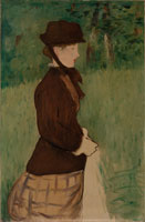Edouard Manet Young Woman in a Garden (Jeune femme dans un jardin)