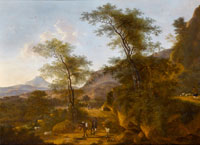 Willem de Heusch A wooded Italianate landscape
