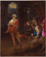 Godfried Schalcken Diana and Her Nymphs in a Clearing