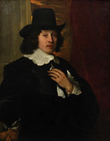 Jacob Adriaensz. Backer Portrait of a gentleman, three-quarter-length, in a black tunic with a lace collar
