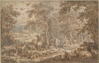 David Vinckboons - Adam and Eve in paradise with Animals