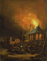 Egbert van der Poel - Looting of a Burning Village