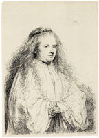 Rembrandt The Little Jewish Bride (Saskia as St. Catherine)