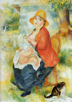 Pierre-Auguste Renoir - Mother Nursing Her Child (Aline Charigot and Pierre)