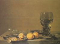 Pieter Claesz. Still Life with Three Lemons