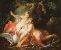François Boucher - Leda and the Swan