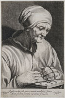 Cornelis Bloemaert after Abraham Bloemaert - Old Woman with a Rosary
