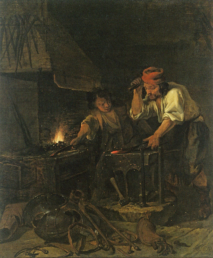 Gabriel Metsu - A Blacksmith at Work