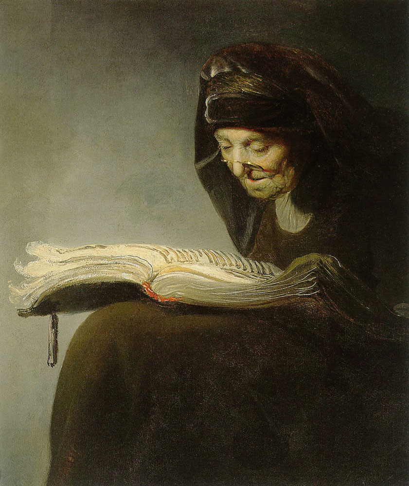 Jan Lievens - An old woman reading