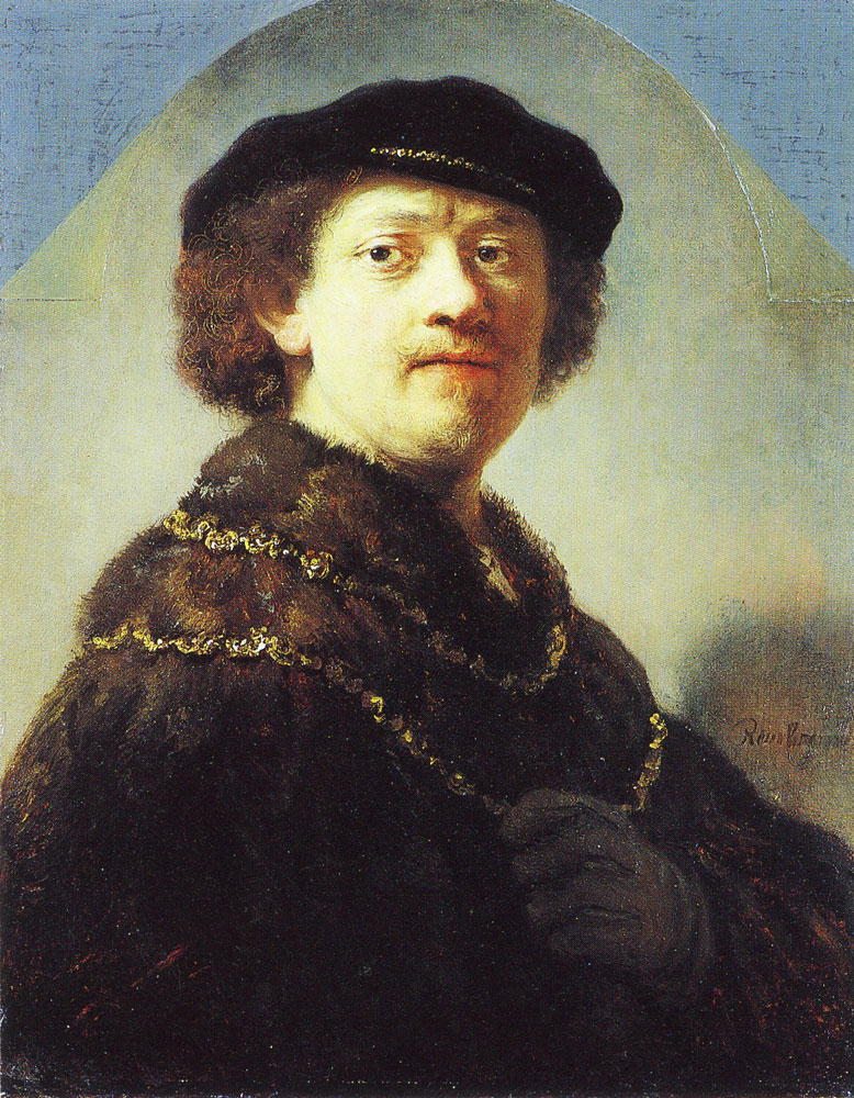 Rembrandt - Rembrandt in a Black Cap