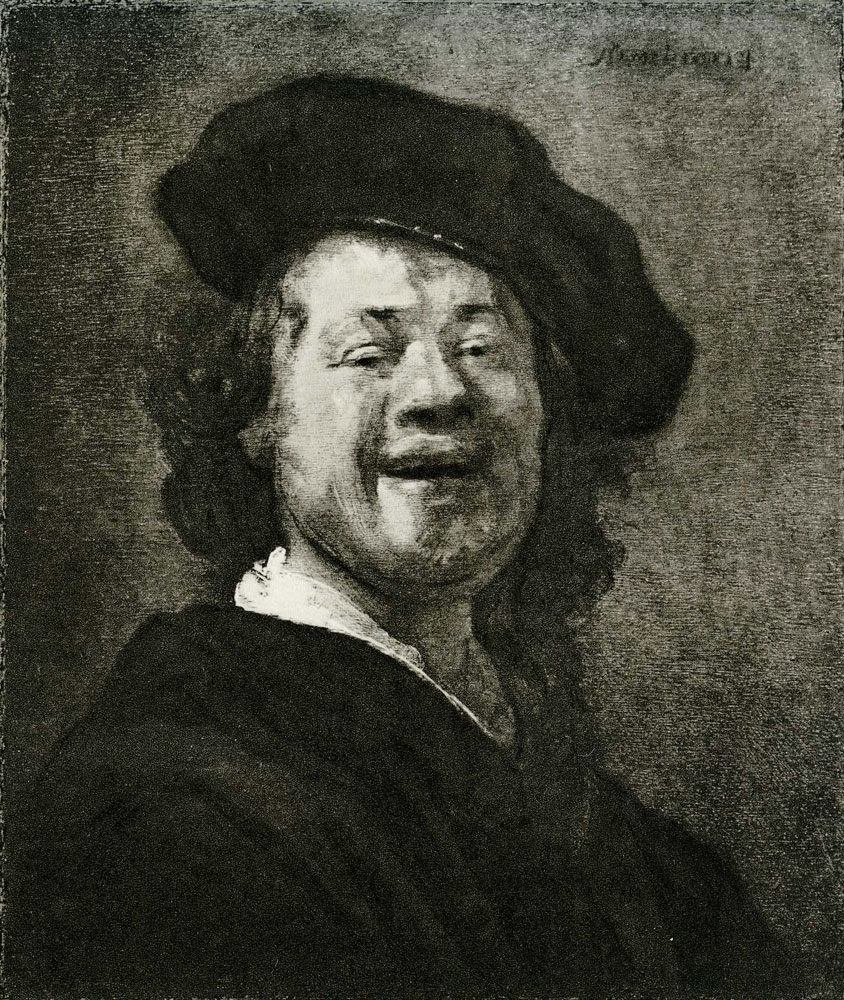 Style of Rembrandt - Bust of a Laughing Man