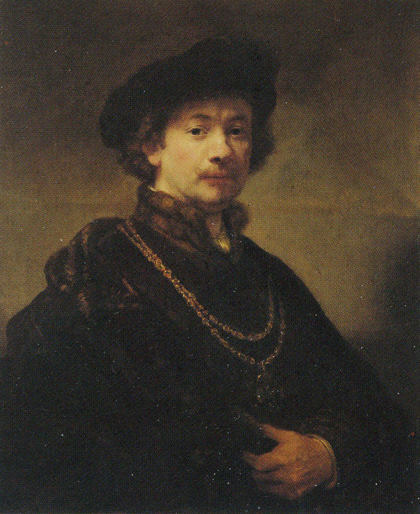 Copy after Rembrandt - Half-length figure of Rembrandt