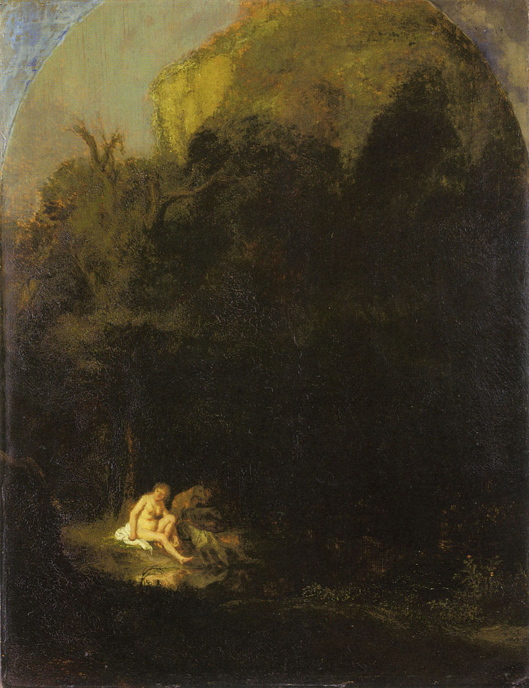 Follower of Rembrandt - Diana Bathing