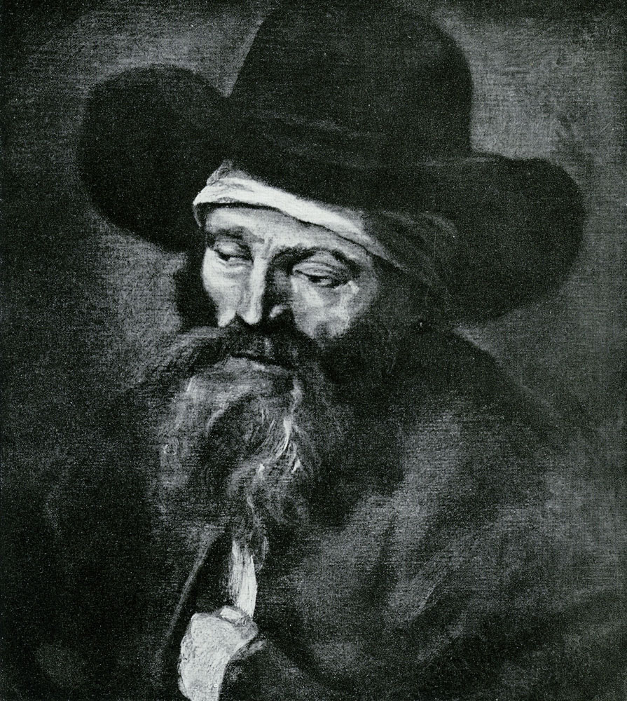 Formerly attributed to Rembrandt - Man with a linen head-band