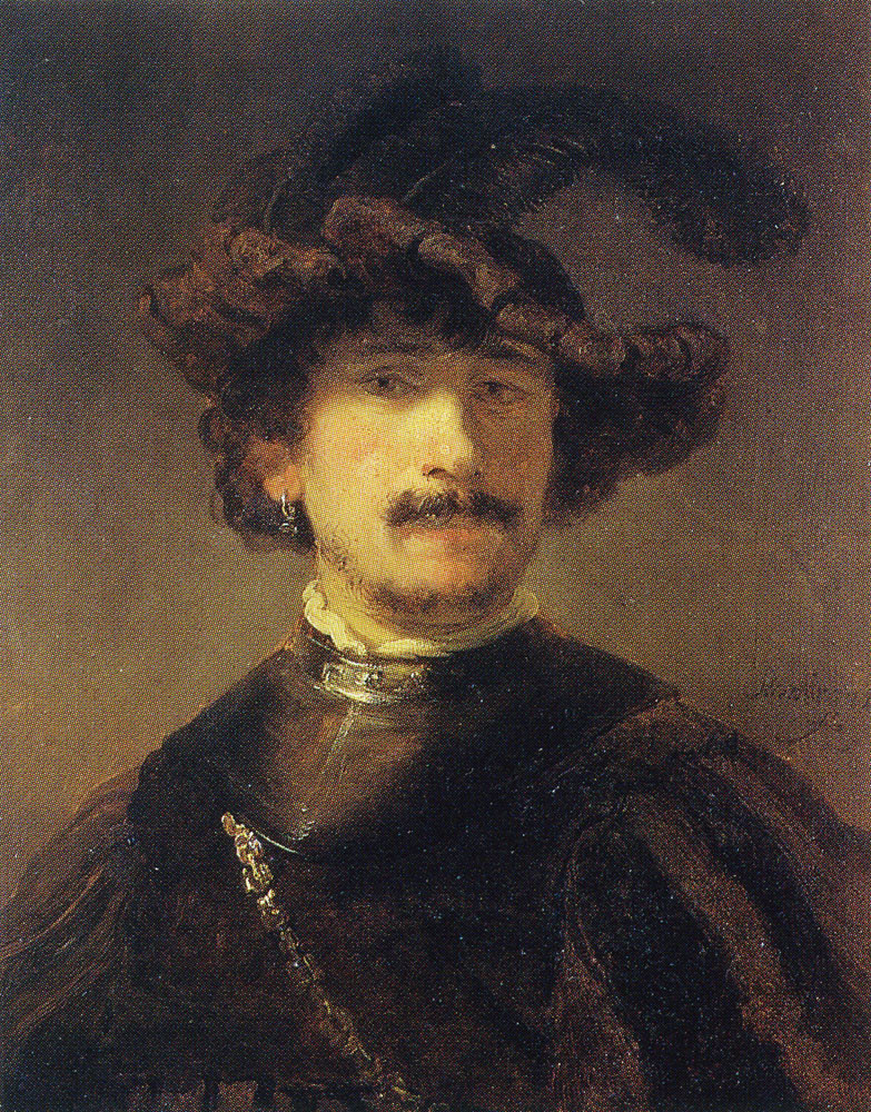 Imitator of Rembrandt - An Officer in a Plumed Hat