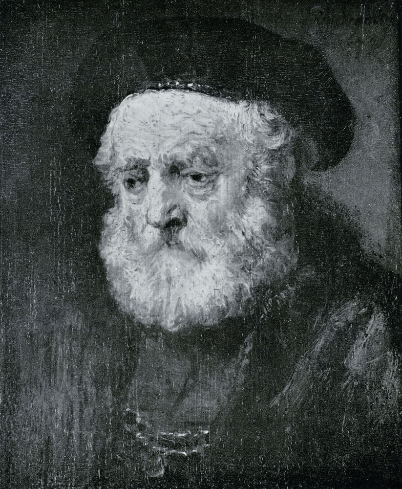 Formerly attributed to Rembrandt - An Old Man Wearing a Beret