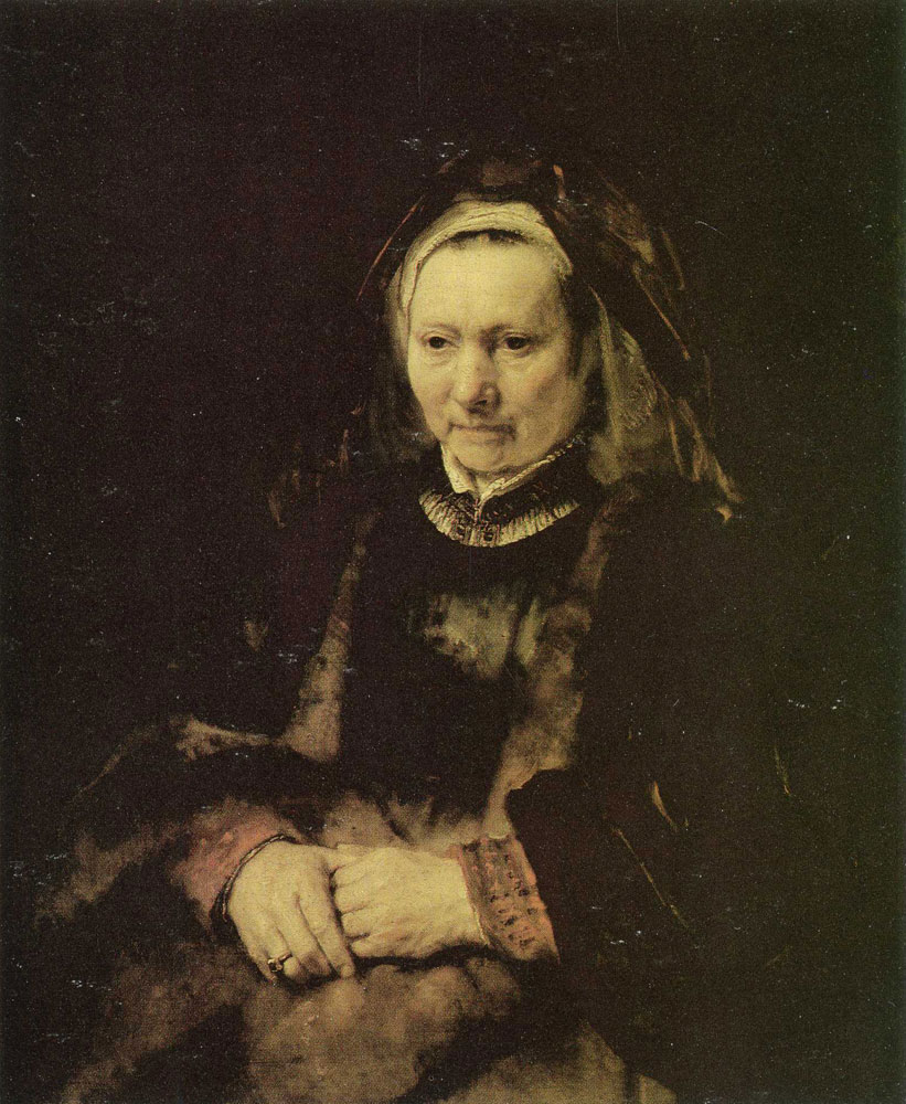 Rembrandt workshop - Sitting Old Woman