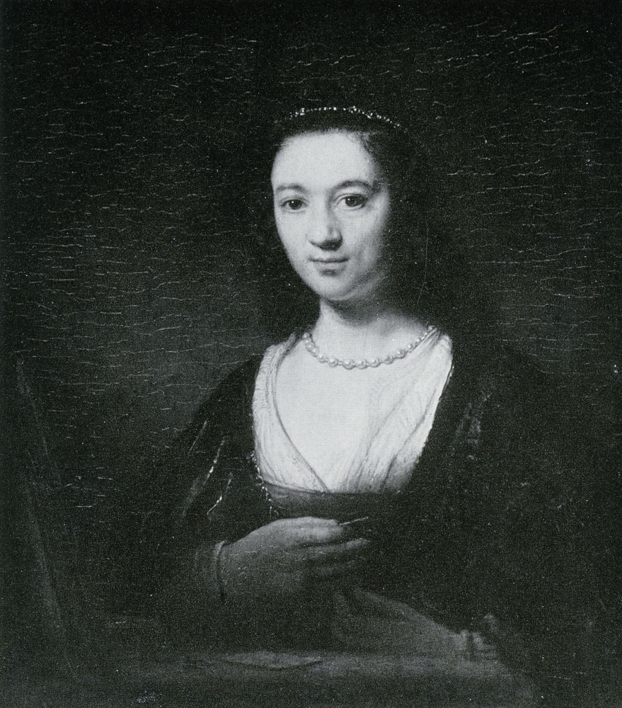 Formerly attributed to Rembrandt - Saskia at Her Mirror
