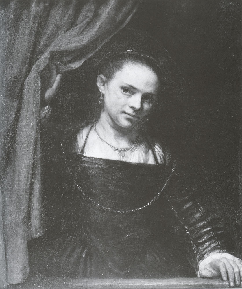School of Rembrandt - Young Woman at a Window