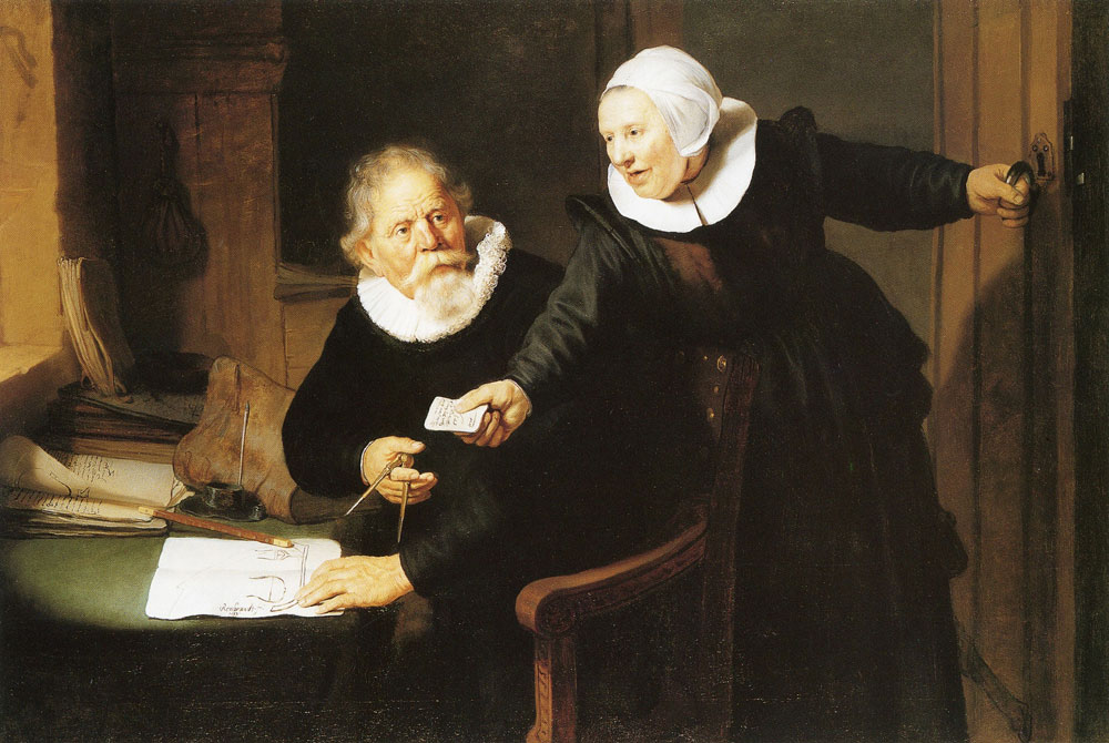 Rembrandt - Portrait of the Shipbuilder Jan Rijcksen and his Wife