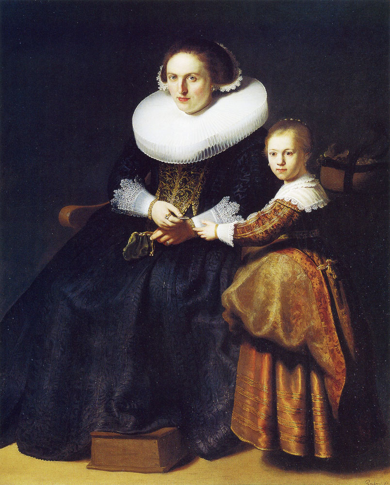 Rembrandt - Susanna van Collen, Wife of Jean Pellicorne, with her Daughter Anna