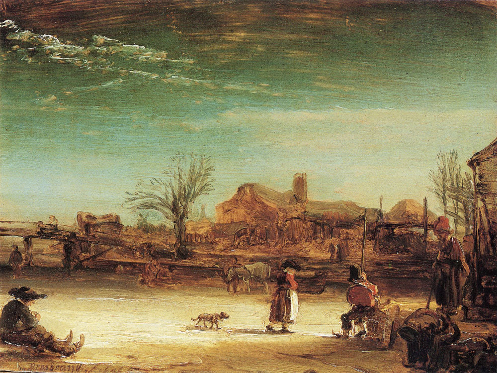 Rembrandt - Winter Landscape