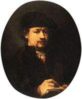 Follower or copy after Rembrandt - Self-portrait